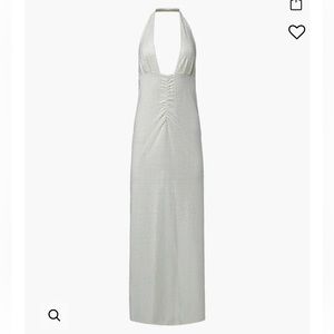 WEWOREWHAT Halter Dress - White (Ecru) Crystal - Bridal - Size 4